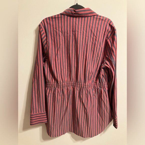 Cabi Regatta Shacket Button Down‎ Striped Womens Size Medium NWT - Picture 9 of 12